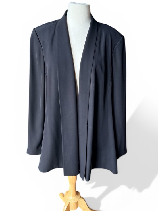 Calvin Klein Jackets & Blazers - Calvin Klein Plus Size Open Front Swing-Type Blazer, Black 1X